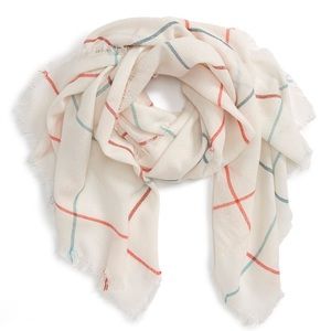 BP. Windowpane Print Scarf